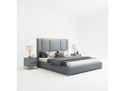 Lit double Lit de luxe en bois Cadre de lit et mobilier de design moderne