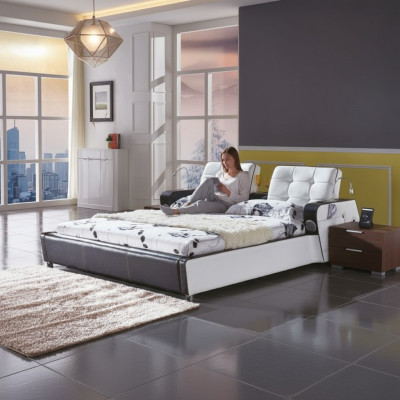 Lit multifonction Lit double Lit moderne Cadre de lit Lits 180x200cm