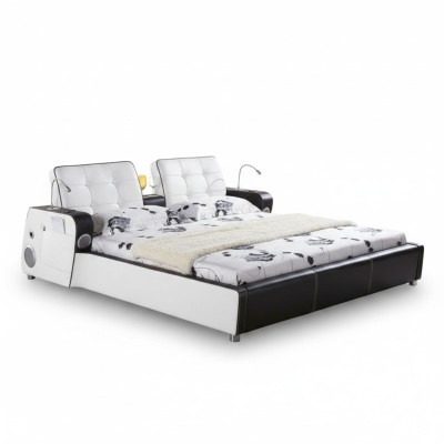 Lit multifonction Lit double Lit moderne Cadre de lit Lits 180x200cm
