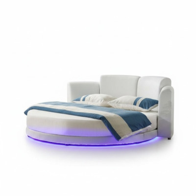 Lit Lits Ronds Lit Double Mobilier de Chambre de Luxe Lit Rond Cadre d'Hôtel Neuf