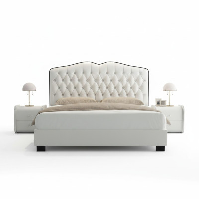 Lit Chesterfield Lit rembourré Lit double Lits Lit de designer Lit de luxe nouveau