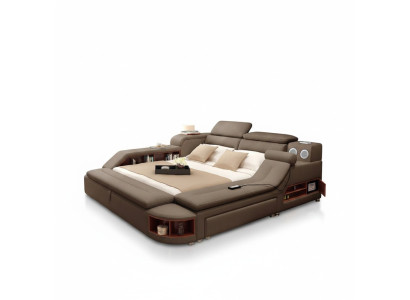 Lit de luxe 180x200 Chambre multifonctionnelle Chaise longue Étagères neuves