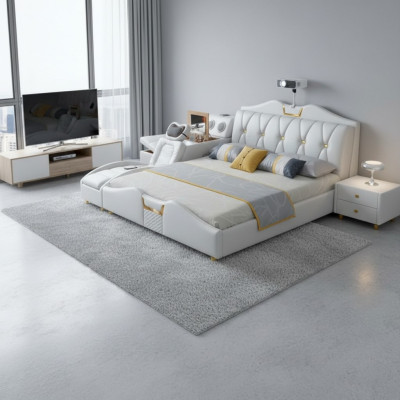 Multifonction s Lit Lits de Luxe Design Double Étagère 180x200cm nouveau