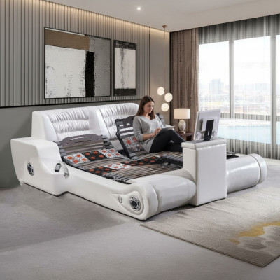 Lit multifonctionnel Mobilier de chambre Lits Lit de luxe Lit double Nouveau