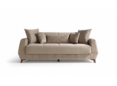 Canapé design trois places Canapé beige Mobilier Tissu Textile Canapé 3 places Canapés Sofas
