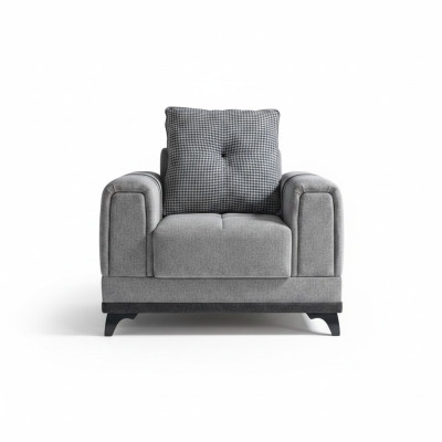 Design Seater Luxury Sessel Relax Textile Grauer Clubsessel Moderne Luxustextilien