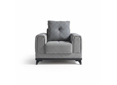 Design Seater Luxury Sessel Relax Textile Grauer Clubsessel Moderne Luxustextilien