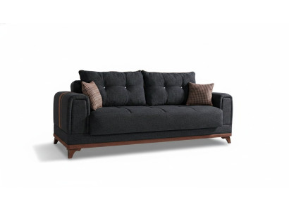 Canapé de salon luxueux 3 places 230 cm Relax Sofa Moderne noir de luxe