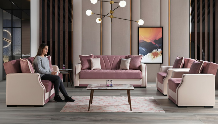 Ensemble de canapé de luxe Complet Canapé Canapé Moderne Suite Salon Détente 3+2+1+1 neuf