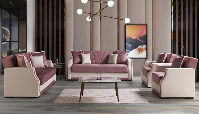 Ensemble de canapé de luxe Complet Canapé Canapé Moderne Suite Salon Détente 3+2+1+1 neuf