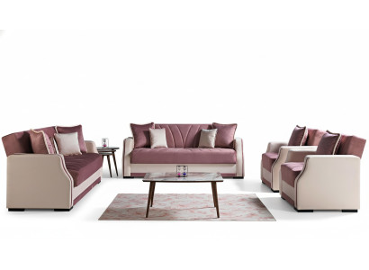 Ensemble de canapé de luxe Complet Canapé Canapé Moderne Suite Salon Détente 3+2+1+1 neuf