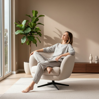 Design Seater Luxury Sessel Relax Textile Sessel Relax Stuhl neuer moderner Relax Sessel