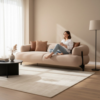 Canapé 3 places Canapé design Canapés Rembourrage Cuir Sièges Relax Mobilier Moderne Relax Nouveau