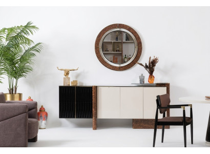 Bahut Bahut avec miroir Suite de luxe Commode en bois Commodes Classique