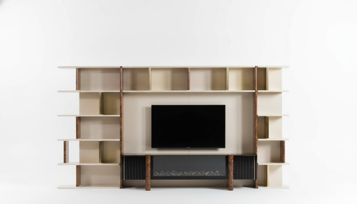Unités murales télé en bois style moderne étagère meuble de salon armoire meuble TV stand
