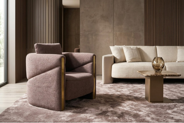 Fauteuil design Fauteuil de luxe Fauteuil de détente Fauteuil en textile Club Lounge Moderne de luxe
