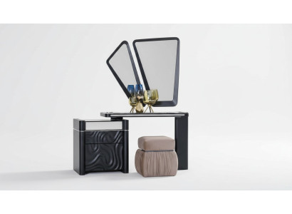 Coiffeuse avec tabouret miroir Maquillage Chambre Design Meuble Bois 2 pièces.