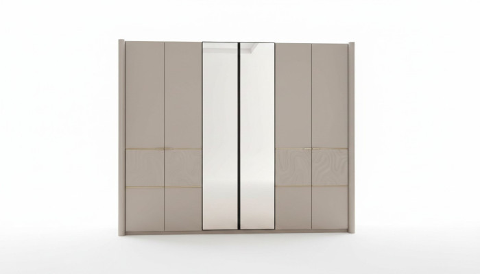 Armoire Armoire Mobilier de Chambre de Luxe Meubles Bois Taupe