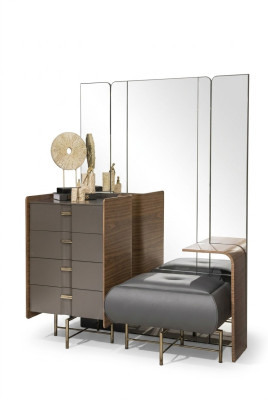 Coiffeuse Ensemble Console Miroir Chambre Design Mobilier Tabouret 2 pièces. nouveau