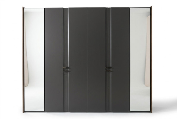 Armoire moderne Armoire de luxe Armoires en bois Verre Taupe Chambre