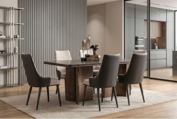 Ensemble de salle à manger de luxe 6 chaises table à manger ensemble de salle à manger fauteuils modernes