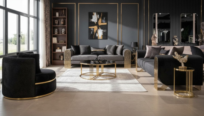 Ensemble de canapé 3+3+1 place Fauteuil Suite Moderne Relax Fauteuil Simple Meubles Canapés