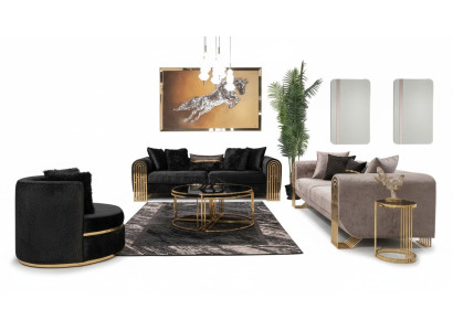 Ensemble de canapé 3+3+1 place Fauteuil Suite Moderne Relax Fauteuil Simple Meubles Canapés