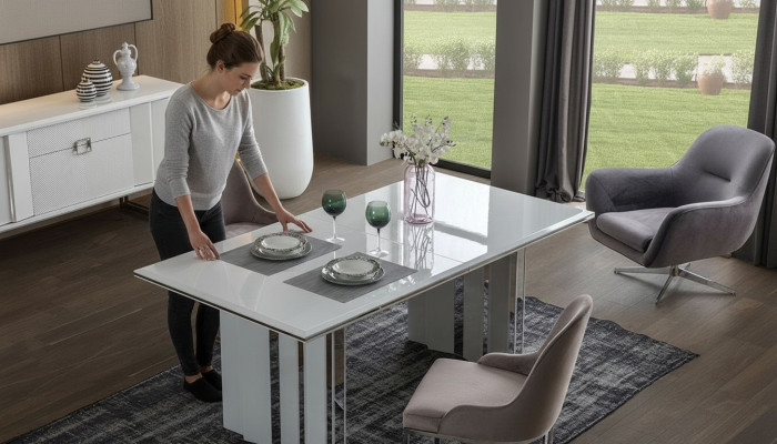 Ensemble de salle à manger de luxe 6 chaises + ensemble de table à manger suite fauteuils neufs modernes