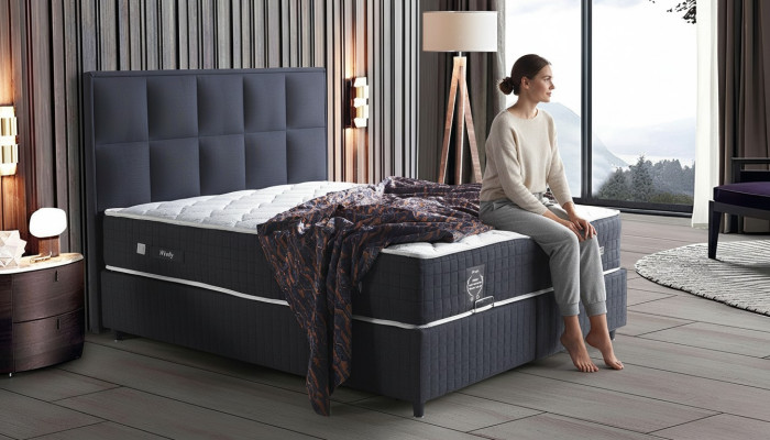 Lit double de designer en bois Lit de designer Meubles de chambre Lit Boxspring