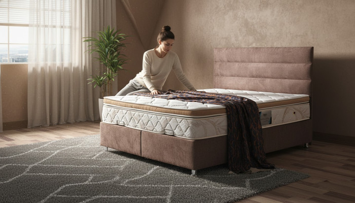 Design de lit Lits Lit de luxe Base de lit Rembourrage Mobilier de chambre Tissu 160x200