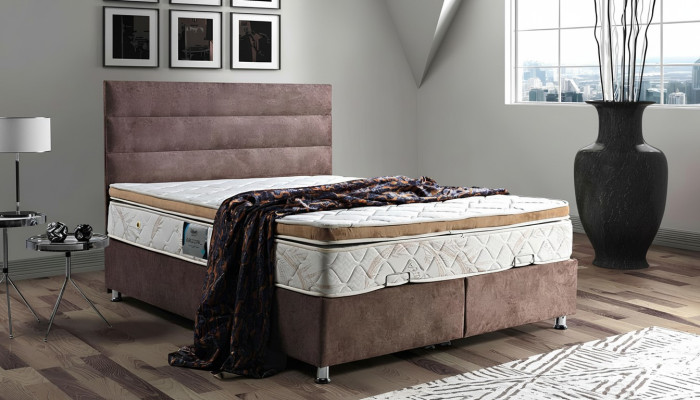 Design de lit Lits Lit de luxe Base de lit Rembourrage Mobilier de chambre Tissu 160x200