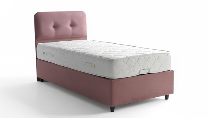 Bed Design Betten Luxus Polster Schlafzimmermöbel Neu Modern Rosa 90x190