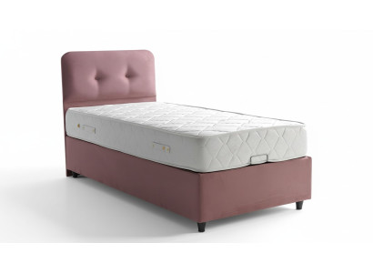 Bed Design Betten Luxus Polster Schlafzimmermöbel Neu Modern Rosa 90x190