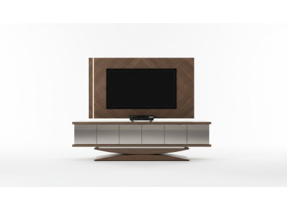 Meuble mural en bois moderne Étagère Style de salon Armoire Meuble de télévision avec cadre de télévision