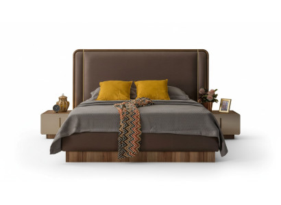 Jeu de chambre moderne Lit + 2 tables de chevet Mobilier design neuf 3 pièces.