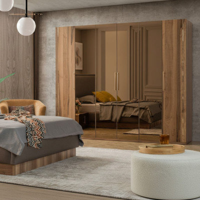 Armoires de garde-robe Conception de garde-robe Bois Chambre à coucher Mobilier moderne nouveau