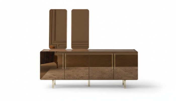 Buffet avec 2x miroirs Buffet de luxe Suite Commode Commodes en bois Commodes modernes