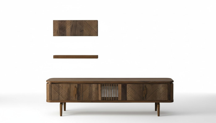 Meuble mural de luxe Salon Buffet TV Armoire Étagère Mur Armoire Nouveaux meubles