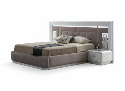Ensemble de chambre à coucher de luxe Lit complet 2x Table de chevet Mobilier moderne 3 pièces neuf