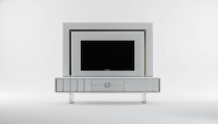 Unité murale de luxe Salon TV Cadre Meuble télé Mur Armoire Moderne