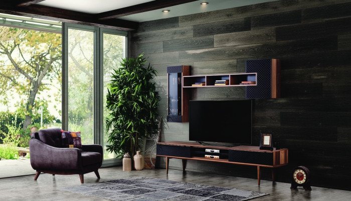 Meuble TV mural de luxe Buffet bas support TV Meuble télé Salon Mobilier armoires murales