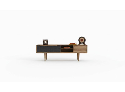 Meuble télé bas en bois pour salon, design TV-cabinet Lowboard.
