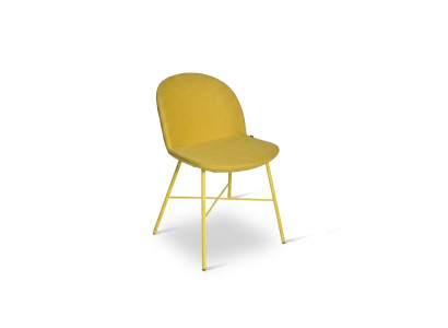Chaise jaune Salle à manger Siège de luxe Chaises en textile de designer Siège Meubles
