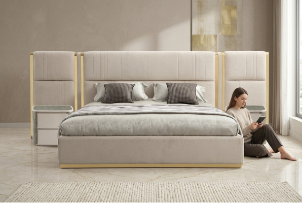 Lits de design de luxe Chambre à coucher Lit Palast Hôtel Lit double neuf
