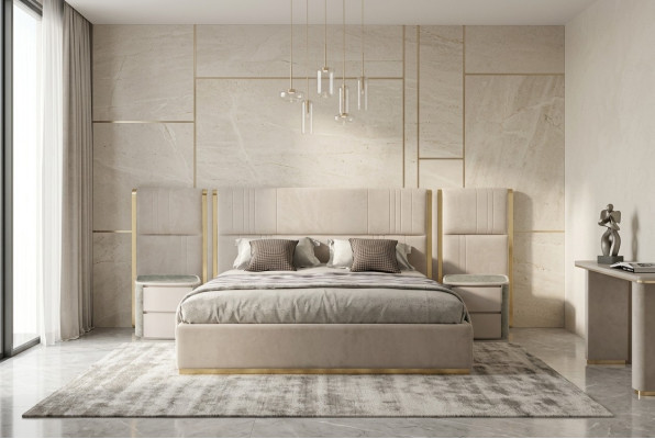 Lits de design de luxe Chambre à coucher Lit Palast Hôtel Lit double neuf