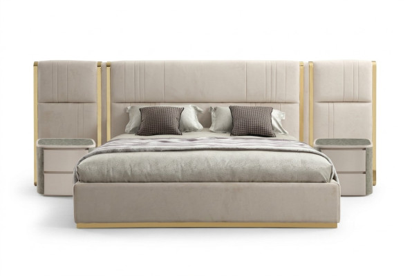 Lits de design de luxe Chambre à coucher Lit Palast Hôtel Lit double neuf