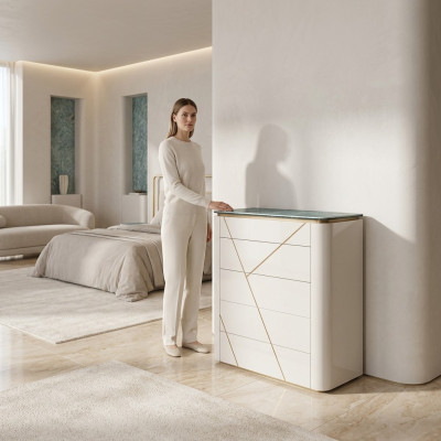 Des commodes de chambre modernes Commode latérale Luxueuse commode Style de meubles de design moderne
