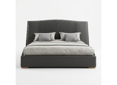 Luxe Lit Lits en bois Cadre de lit Gris Lit double Cadre de lit Lits Lits doubles