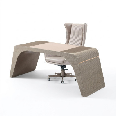 Salle d'étude bureau bureau de luxe avec chaise d'ordinateur meubles de bureau moderne en beige