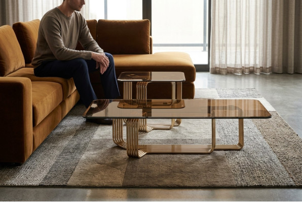 Table basse Table d'appoint Table basse Table de canapé Table noire Table en métal Salon